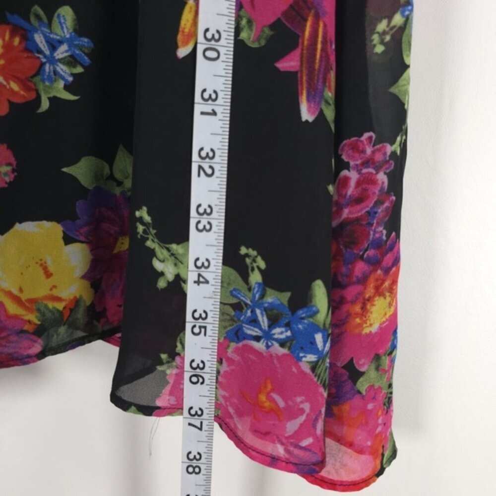 Betsey Johnson Floral Trapeze Swing Sleeveless Dress Lined Size 6 - Picture 7 of 13